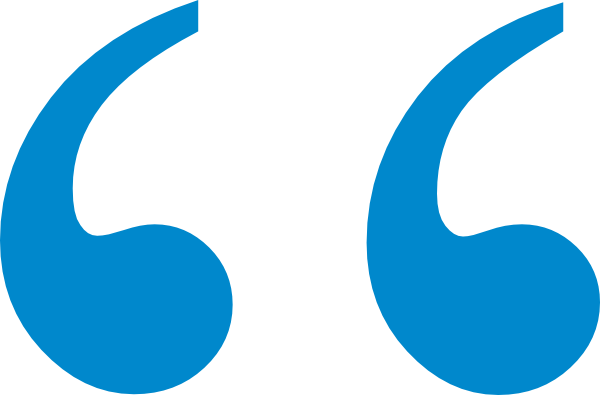 blue quotation mark