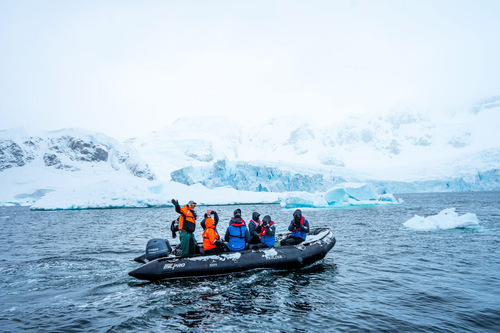 Zodiac Cruising, Antarctica, Tyson Mayr