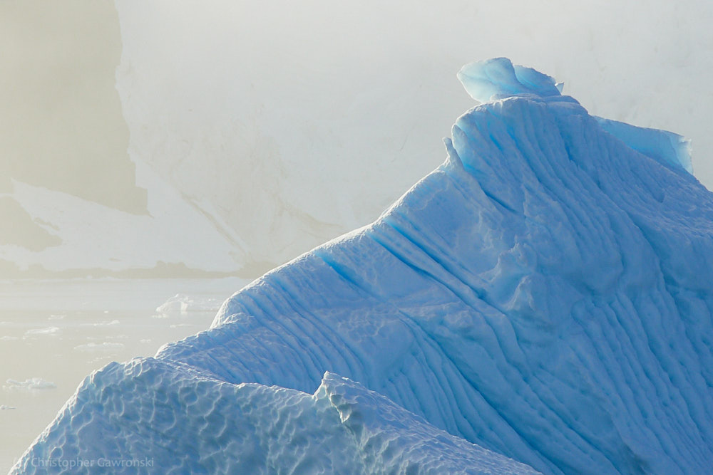 Stunning close-up of a glacier in Antarctica