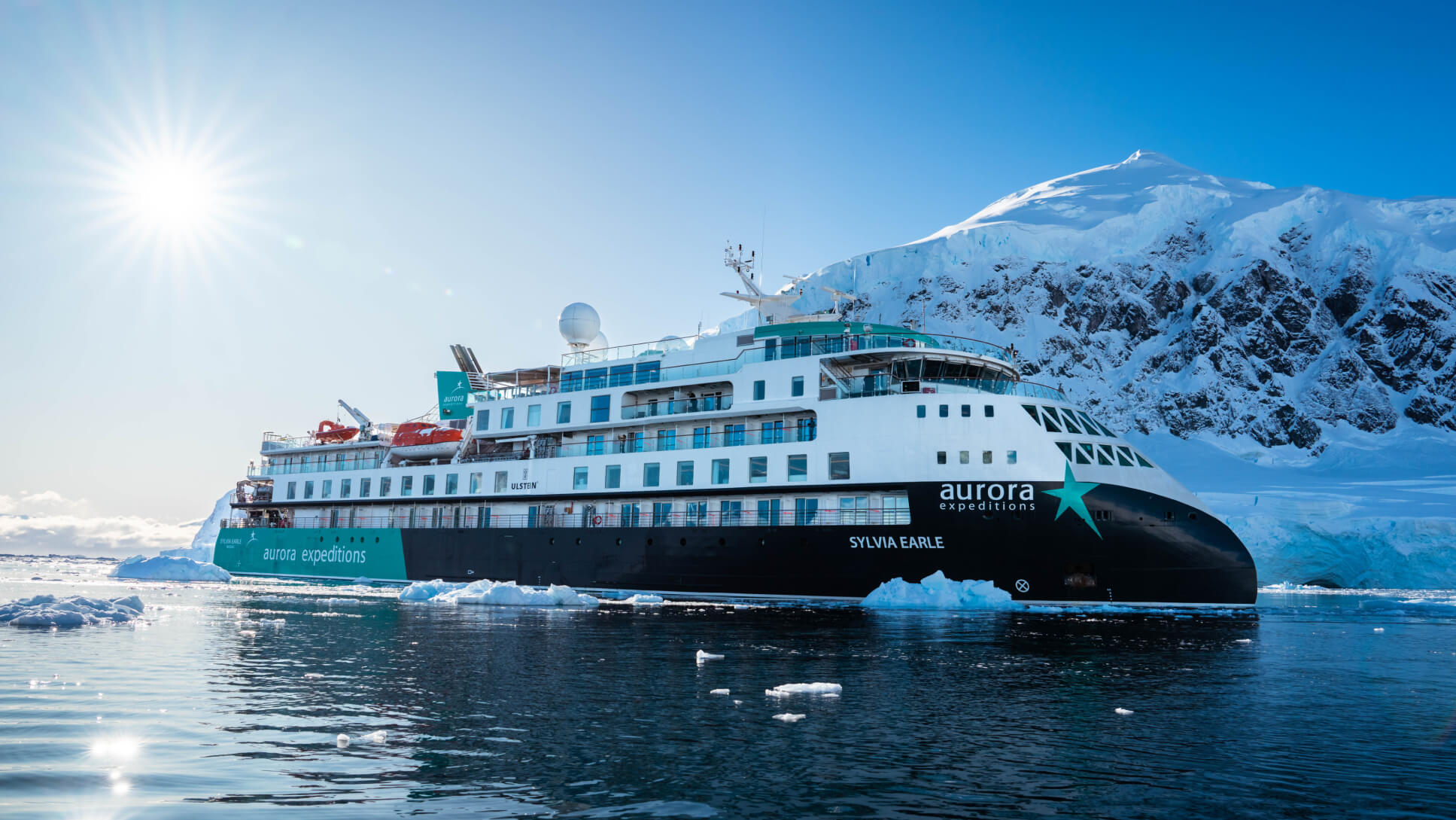 The expedition ship Sylvia Earle in polar waters
