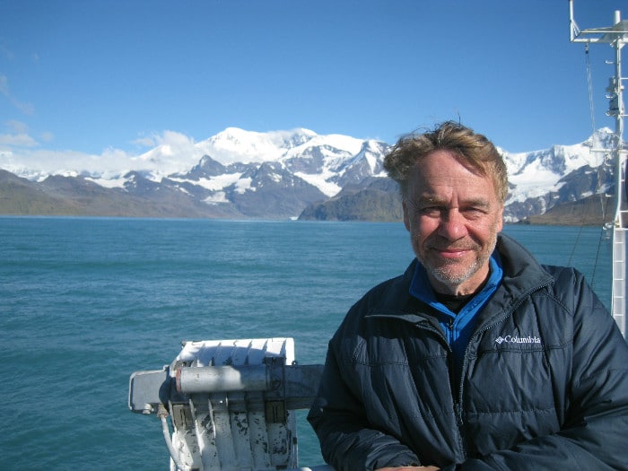 Gary on board Polar Pioneer during his voyage with AE Expeditions
