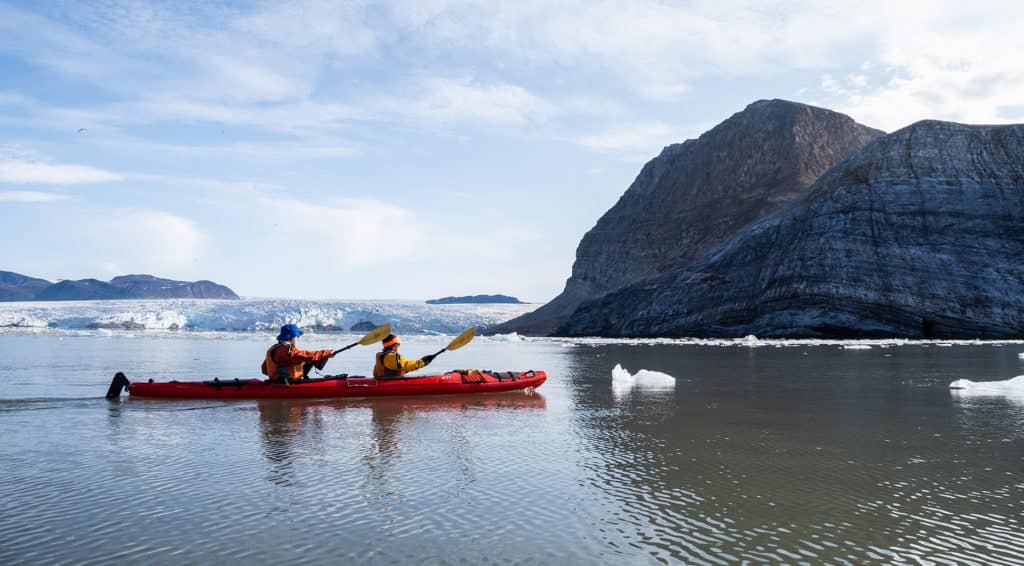 Sea kayaking in the Arctic